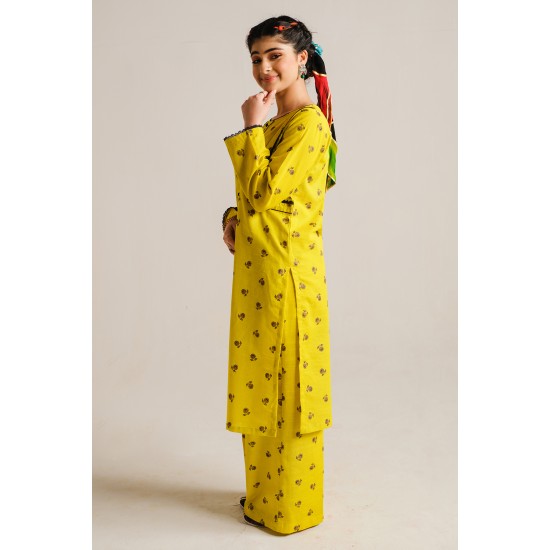 2 Piece Digital Print Kurti Salwar Set - Pure Cotton Collection Stylish Light Weight Cotton Fabric Suit Top Bottom Salwar Kameez Indian Pakistani Printed Suit For Casual Outdoor Dress - Yellow 2 Piece Digital Print Kurti Salwar Set - Pure Cotton Collection Stylish Light Weight Cotton Fabric Suit Top Bottom Salwar Kameez Indian Pakistani Printed Suit For Casual Outdoor Dress - Yellow