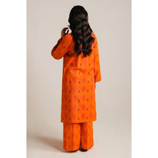 2 Piece Digital Print Kurti Salwar Set - Pure Cotton Collection Stylish Light Weight Cotton Fabric Suit Top Bottom Salwar Kameez Indian Pakistani Printed Suit For Casual Outdoor Dress - Orange 2 Piece Digital Print Kurti Salwar Set - Pure Cotton Collection Stylish Light Weight Cotton Fabric Suit Top Bottom Salwar Kameez Indian Pakistani Printed Suit For Casual Outdoor Dress - Orange