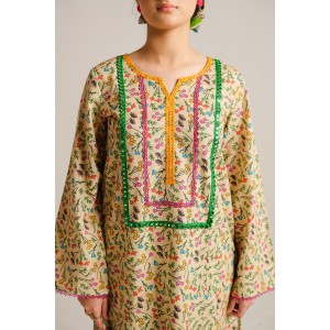 2 Piece Digital Print Kurti Salwar Set - Pure Cotton Collection Stylish Light Weight Cotton Fabric Suit Top Bottom Salwar Kameez Indian Pakistani Printed Suit For Casual Outdoor Dress - Multicolor