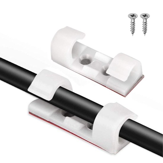 20 Pcs Strong Self Adhesive Cable Winder Management Clips with Screws 20 Pcs Strong Self Adhesive Cable Winder Management Clips with Screws