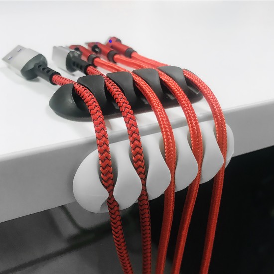 Set Of 10pcs Cable Organizer Management Strong Adhesive Silicone