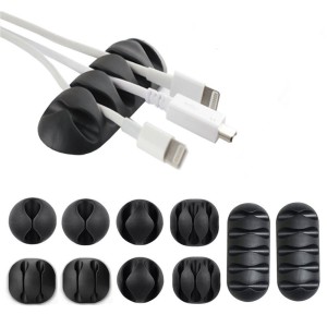 Set Of 10pcs Cable Organizer Management Strong Adhesive Silicone