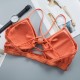 Cross-Border Strap Base Ring Bra - Peach