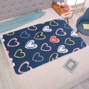  New Born Baby Quilted Urine Washable Pad - Blue