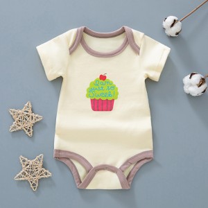  pure cotton newborn Romper  jumpsuit - yellow