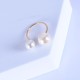 Pearl Ring Fashion U Shaped Opening Adjustable Ring For Women Golden Pearl Ring Fashion U Shaped Opening Adjustable Ring For Women Golden