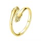 Simple And Romantic Two Hands Embrace Ring For Men And Women Golden