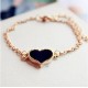 Trendy Hot Heart Bracelets For Women Girls Black Trendy Hot Heart Bracelets For Women Girls Black