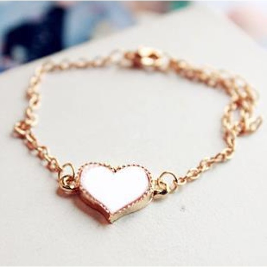 Trendy Hot Heart Bracelets For Women Girls White Trendy Hot Heart Bracelets For Women Girls White