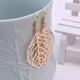 Fashion Simple Metal Leaf Earrings Golden Fashion Simple Metal Leaf Earrings Golden