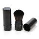 1 Pcs Makeup Brush With Cover Curved Foundation - Black
