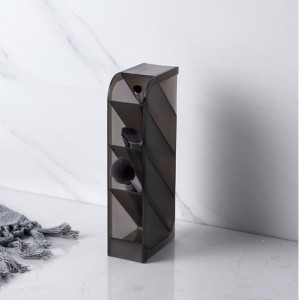 1PCS Capacity Pen Holder Multi-function 4 Pot Storage Rack - black