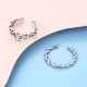 2 Pcs Female Ins Simple Niche Design Smiley Fashion Silver 2 Pcs Female Ins Simple Niche Design Smiley Fashion Silver