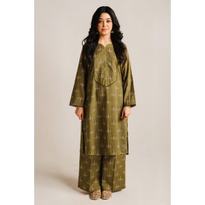 2 Piece Digital Print Kurti Salwar Set - Pure Cotton Collection Stylish Light Weight Cotton Fabric Suit Top Bottom Salwar Kameez Indian Pakistani Printed Suit For Casual Outdoor Dress - Dark Green