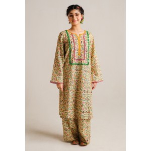 2 Piece Digital Print Kurti Salwar Set - Pure Cotton Collection Stylish Light Weight Cotton Fabric Suit Top Bottom Salwar Kameez Indian Pakistani Printed Suit For Casual Outdoor Dress - Multicolor