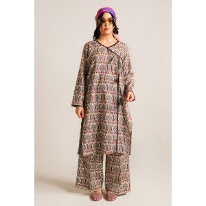 2 Piece Digital Print Kurti Salwar Set - Pure Cotton Collection Stylish Light Weight Cotton Fabric Suit Top Bottom Salwar Kameez Indian Pakistani Printed Suit For Casual Outdoor Dress - Multicolor