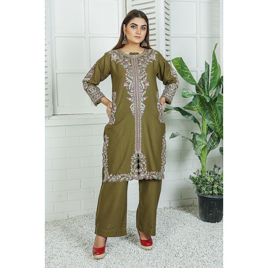 2 Piece Kurti Salwar Embroidery Set - Pure Cotton Collection Stylish Solid Color Light Weight Cotton Fabric Suit Top Bottom Salwar Kameez Indian Pakistani Embroidered Suit For Event Party Outdoor Dress - Dark Green 2 Piece Kurti Salwar Embroidery Set - Pure Cotton Collection Stylish Solid Color Light Weight Cotton Fabric Suit Top Bottom Salwar Kameez Indian Pakistani Embroidered Suit For Event Party Outdoor Dress - Dark Green