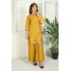 2 Piece Kurti Salwar Embroidery Set - Pure Cotton Collection Stylish Solid Color Light Weight Cotton Fabric Suit Top Bottom Salwar Kameez Indian Pakistani Embroidered Suit For Event Party Outdoor Dress - Golden