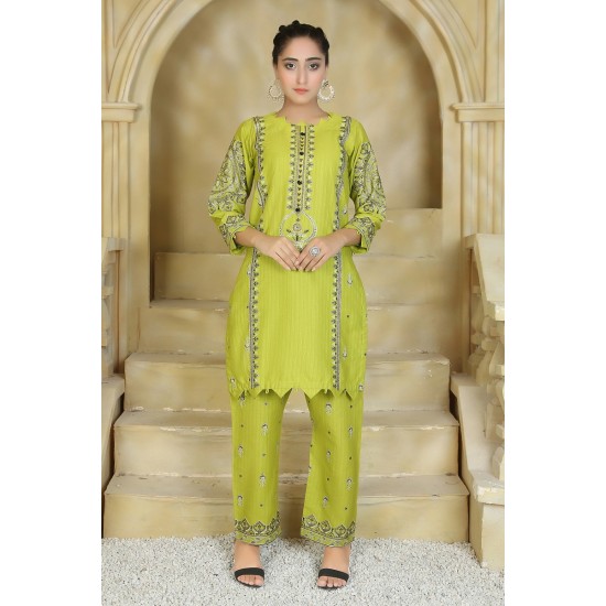 2 Piece Kurti Salwar Embroidery Set - Pure Cotton Collection Stylish Solid Color Light Weight Cotton Fabric Suit Top Bottom Salwar Kameez Indian Pakistani Embroidered Suit For Event Party Outdoor Dress - Green 2 Piece Kurti Salwar Embroidery Set - Pure Cotton Collection Stylish Solid Color Light Weight Cotton Fabric Suit Top Bottom Salwar Kameez Indian Pakistani Embroidered Suit For Event Party Outdoor Dress - Green