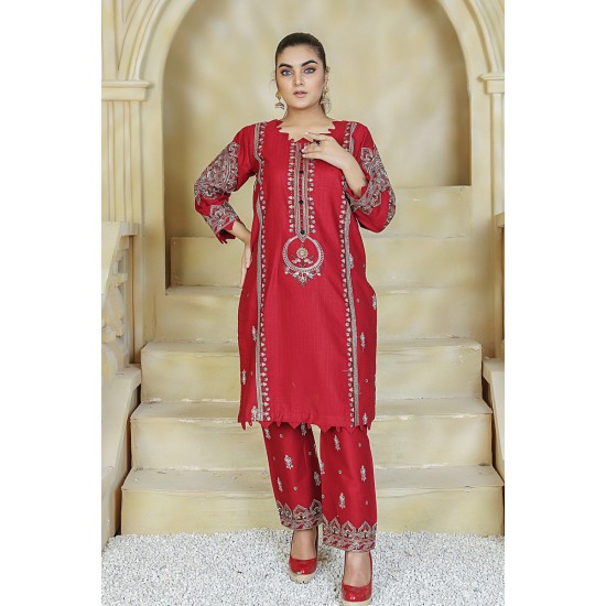 2 Piece Kurti Salwar Embroidery Set - Pure Cotton Collection Stylish Solid Color Light Weight Cotton Fabric Suit Top Bottom Salwar Kameez Indian Pakistani Embroidered Suit For Event Party Outdoor Dress - Maroon 2 Piece Kurti Salwar Embroidery Set - Pure Cotton Collection Stylish Solid Color Light Weight Cotton Fabric Suit Top Bottom Salwar Kameez Indian Pakistani Embroidered Suit For Event Party Outdoor Dress - Maroon