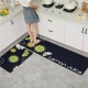 2Pcs Kitchen And Bathroom Non-Slip  Floor Mat 40x120 And 40x60 - Black
