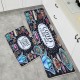 2Pcs Kitchen And Bathroom Non-Slip  Floor Mat set 40x120 And 40x60 Multicolor