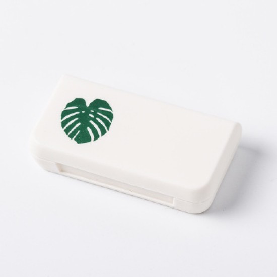 3 Grid Traveling Plastic Mini Case Medicines Tablet Box - leave