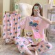 3 Pcs Nightwear Pajama Shorts Sets For Women Sleepwear Pink 3 Pcs Nightwear Pajama Shorts Sets For Women Sleepwear Pink