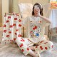 3 Pcs Nightwear Pajama Shorts Sets For Women Sleepwear Yellow 3 Pcs Nightwear Pajama Shorts Sets For Women Sleepwear Yellow
