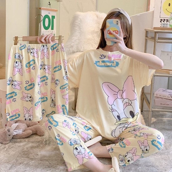 3 Pcs Nightwear Pajama Shorts Sets For Women Sleepwear Yellow 3 Pcs Nightwear Pajama Shorts Sets For Women Sleepwear Yellow