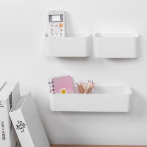 Wall Adhesive Multipurpose Holder Rack - White Wall Adhesive Multipurpose Holder Rack - White