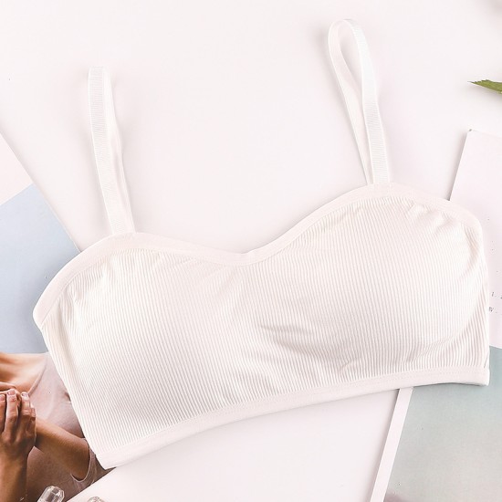 Woman Seamless Bras Vest Thread Beautiful Back - White