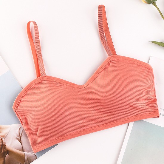 Woman Seamless Bras Vest Thread Beautiful Back - Peach