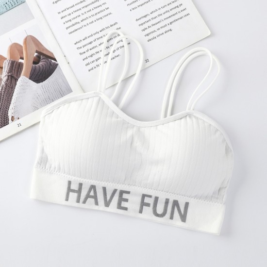 Seamless Girl Sling Beauty Back Wrap Chest Ladies Vest Bra - White Seamless Girl Sling Beauty Back Wrap Chest Ladies Vest Bra - White