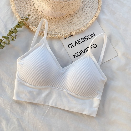 Sports Bra For Women Soft Padded - White Sports Bra For Women Soft Padded - White