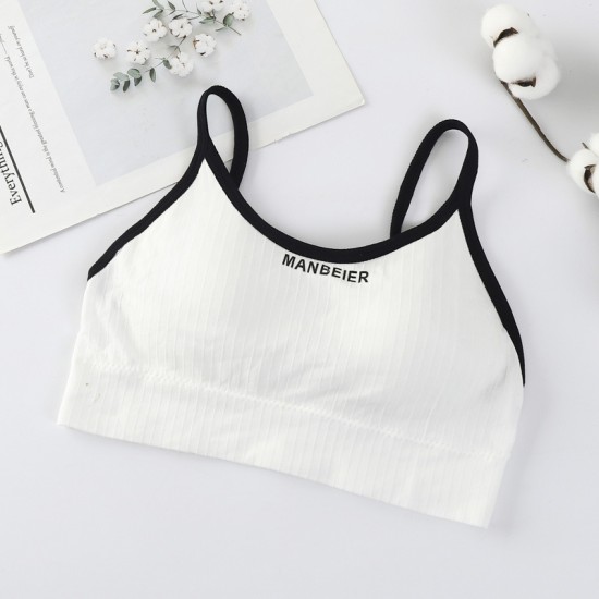 OLOEY Bra For Women Gym Crop Top - White