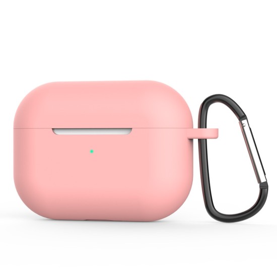 Silicone Cover Case For Apple Airpods Pro With Keychain - Pink