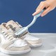Soft Hair Household Long Handle Three-Sided Shoe Brush - Blue Soft Hair Household Long Handle Three-Sided Shoe Brush - Blue