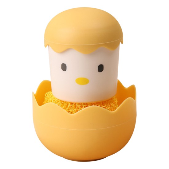 Egg Dish Washing Kitchen Cleaning  Sponge Brush - Yellow