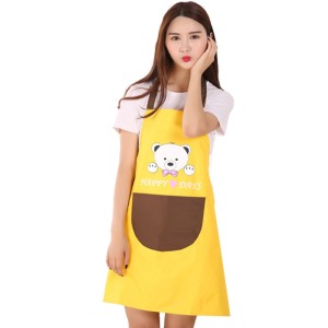 Kitchen Waterproof And Oil Proof Cooking Bib Apron With Pocket Yellow Kitchen Waterproof And Oil Proof Cooking Bib Apron With Pocket Yellow