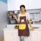 Kitchen Waterproof And Oil Proof Cooking Bib Apron With Pocket Brown Kitchen Waterproof And Oil Proof Cooking Bib Apron With Pocket Brown