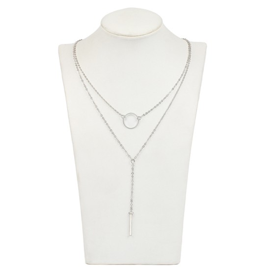 Fashion Clothing Accessories Hollow Round Long Clavicle Chain Golden Fashion Clothing Accessories Hollow Round Long Clavicle Chain Golden