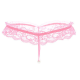 Hot Lingerie Lace Women G-String Low Waist Pearl Thongs - Rose Pink