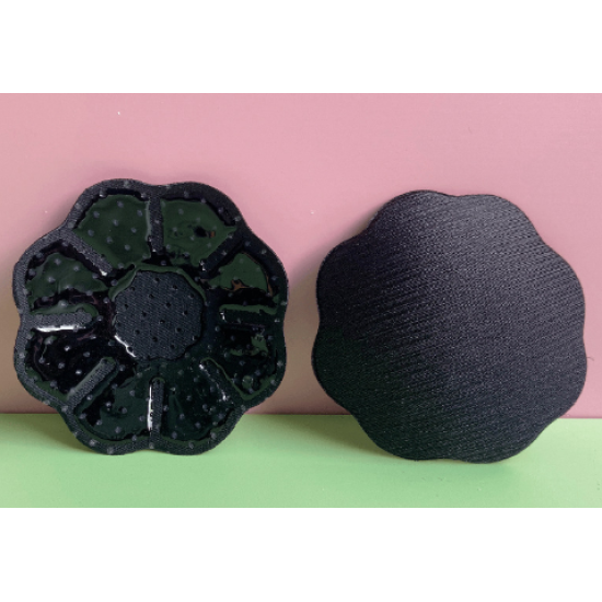 Reusable Thin Silicone Invisible Bra Nipple Stickers Star - Black
