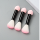 Make Up Brush Professional Two Head Nylon Makeup Brushes With Sponge Pink