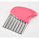 Stainless Steel Potato Carrot Wavy Cutter Slicer Chips Knife Pink Stainless Steel Potato Carrot Wavy Cutter Slicer Chips Knife Pink