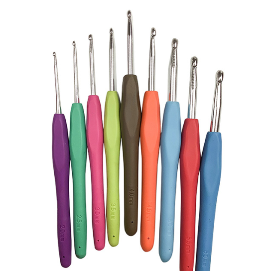 9 Pcs Colored Handle Crochet Sweater Handle Aluminum Crochet Yarn Needles Multicolor 9 Pcs Colored Handle Crochet Sweater Handle Aluminum Crochet Yarn Needles Multicolor