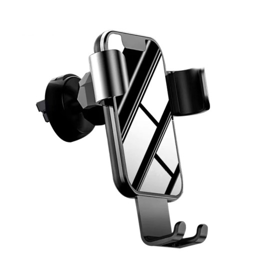 Air Vent Car Phone Holder - Square Shape Strong Grip Air Outlets Ball Head Car Mount Bracket Mobile Holder For All Type Of Car- Black Air Vent Car Phone Holder - Square Shape Strong Grip Air Outlets Ball Head Car Mount Bracket Mobile Holder For All Type Of Car- Black