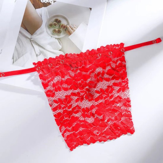 Anti Peep Invisible Bra Women Quick Easy Clip-On Lace Red Anti Peep Invisible Bra Women Quick Easy Clip-On Lace Red