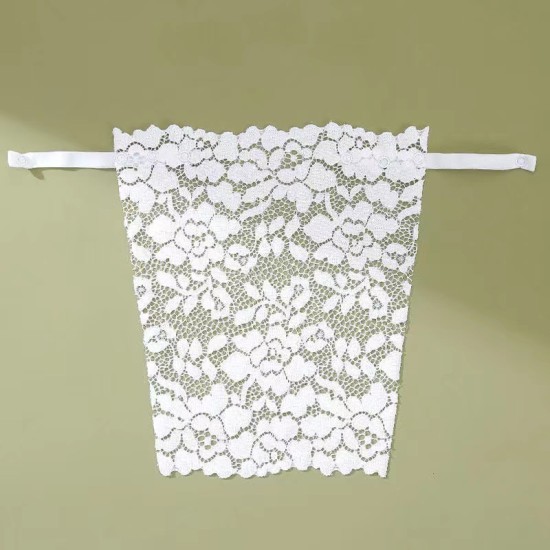 Anti Peep Invisible Bra Women Quick Easy Clip-On Lace White Anti Peep Invisible Bra Women Quick Easy Clip-On Lace White
